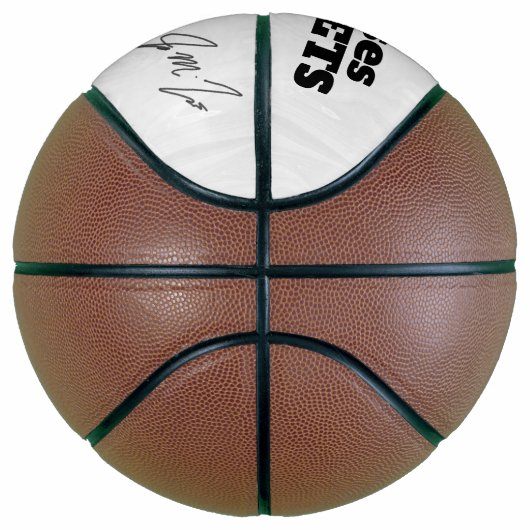 No Excuses Just Buckets – Personalized Motivationa Basketball (Rechts)