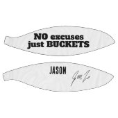 No Excuses Just Buckets – Personalized Motivationa Basketball (Panele)