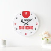 No Excuses Just Results Fitness Große Wanduhr (Zuhause)