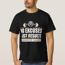 No Excuses Just Results Motivation Gym Discipline 