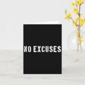 No Excuses Motivational Quote  Karte (Gelbe Blume)