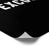 No Excuses Motivational Quote Poster (Ecke)