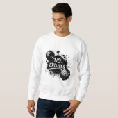 No Excuses Sweatshirt – Bold Motivational Typograp (Vorne ganz)