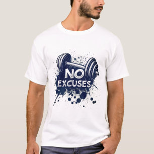 No Excuses T-Shirt – Fette Motivations-Typografie