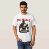 No Excuses – Train Harder T-Shirt (Vorne ganz)