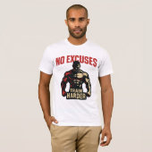 No Excuses – Train Harder T-Shirt (Vorne ganz)