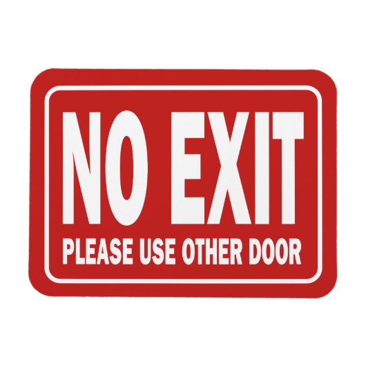 NO-EXIT-Zeichen für Tür Magnet (Horizontal)