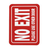 NO-EXIT-Zeichen für Tür Magnet (Vertikal)
