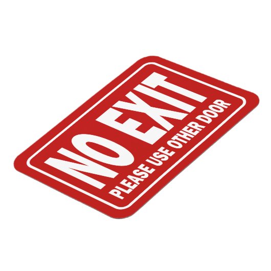 NO-EXIT-Zeichen für Tür Magnet (Linke Seite)