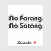 No Farang No Satang Aufkleber (Blatt)