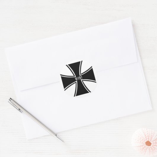 No Fear Runder Aufkleber (Umschlag)