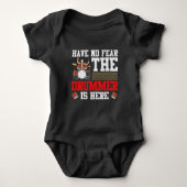 No Fechtdämpfer ist hier Drum Player Schlagzeug Baby Strampler (Vorderseite)