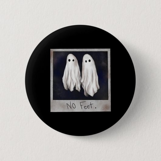 No Feet Ghost Halloween Hexe Lydia Bleach Spooky Button (Vorderseite)