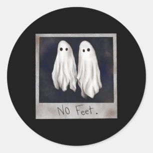 No Feet Ghost Halloween Hexe Lydia Bleach Spooky Runder Aufkleber