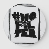 #no Filter Große Wanduhr (Vorderseite)