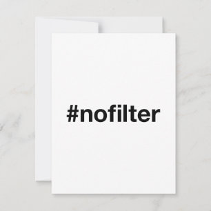NO FILTER Hashtag Feiertagskarte