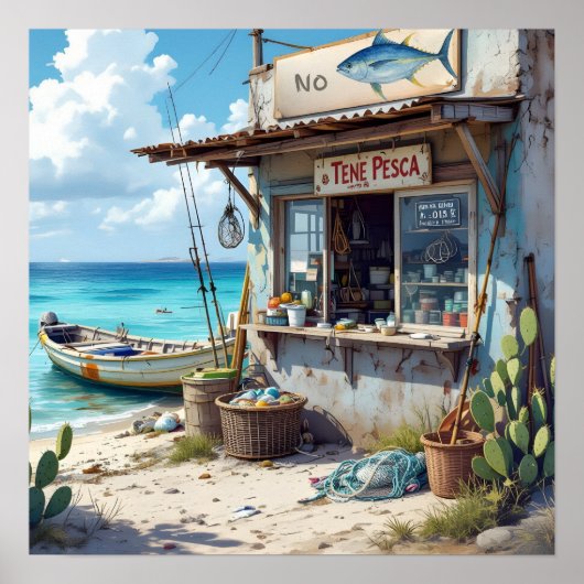 No fish today bonaire poster (Vorne)