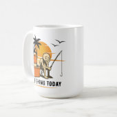 No Fishing Today Sad Stickman Fishing  Lovers Kaffeetasse (Vorderseite Links)