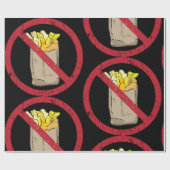 No Fries Sign Geschenkpapier (Flach)