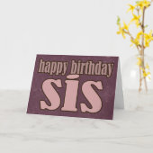 No Frills Birthday Sis card Karte (Gelbe Blume)