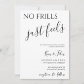 No Frills fühlen sich einfach Lässige Hochzeitsein Einladung (Vorderseite)