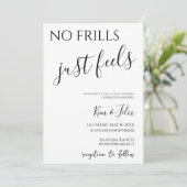 No Frills fühlen sich einfach Lässige Hochzeitsein Einladung (Stehend Vorderseite)