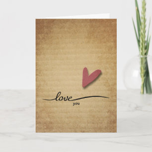 No Frills Valentinstag Holiday Card Feiertagskarte
