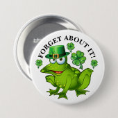 No Frog Kissing St. Patrick's Day Button (Vorne & Hinten)