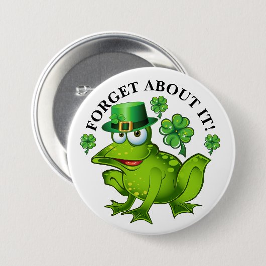 No Frog Kissing St. Patrick's Day Button (Vorne & Hinten)