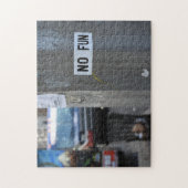NO FUN Pole Graffiti Urban Fotografy New York NY Puzzle (Vertikal)