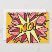 NO Fun Retro Comic Pop Kunst Einladung (Vorderseite)