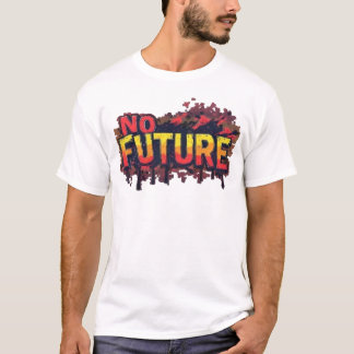 No Future Graffiti-Typografie-T-Shirt - Edgy Punk T-Shirt