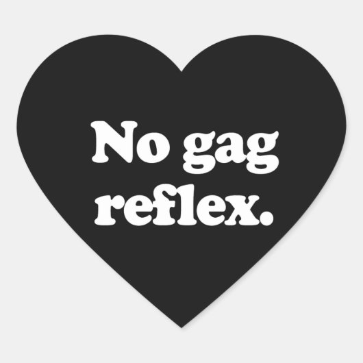 NO GAG REFLEX Herz-Aufkleber (Vorderseite)