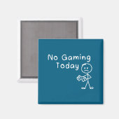 No Gaming Today Funny Gamer Sad Stickman Gaming Lo Magnet (Vorderseite/Rückseite)