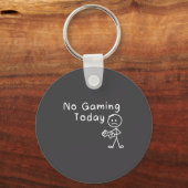 No Gaming Today Funny Gamer Sad Stickman Gaming Lo Schlüsselanhänger (Vorderseite)