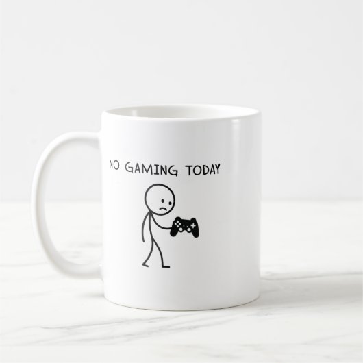 No Gaming Today Kaffeetasse (Links)