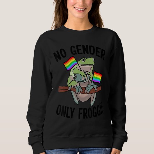 No Gender Only Froggie Proud Gay LGBT Sweatshirt (Vorderseite)