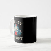No Gift No Lift Funny Workout Santa Christmas Gym Kaffeetasse (Vorderseite Links)