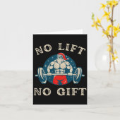 No Gift No Lift Funny Workout Santa Christmas Gym Karte (Gelbe Blume)