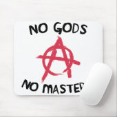 No Gods No Masters Mousepad (Mit Mouse)
