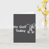 No Golf Today Funny Sad Graphic Stickman Golfer Fi Karte (Gelbe Blume)