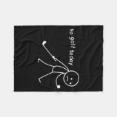 No Golf Today Funny Sad Stickman Golfer Golfers Me Fleecedecke (Vorderseite (Horizontal))