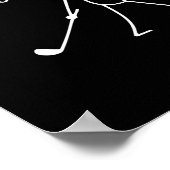 No Golf Today Funny Sad Stickman Golfer Golfers Me Poster (Ecke)