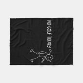 No Golf Today Funny Sad Stickman Golfer Men Women Fleecedecke (Vorderseite (Horizontal))