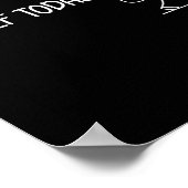 No Golf Today Funny Sad Stickman Golfer Men Women  Poster (Ecke)