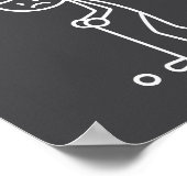 No Golf Today Funny Sad Stickman Golfing Golfer Me Poster (Ecke)