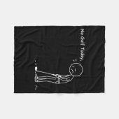 No Golf Today Minimalist Golf Funny Stickman Golfe Fleecedecke (Vorderseite (Horizontal))