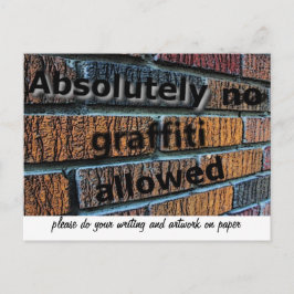 No Graffiti Postkarte