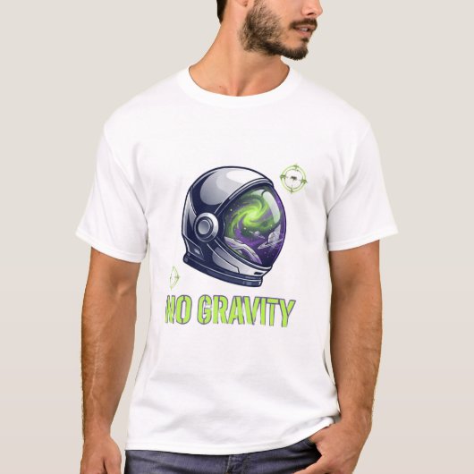 No Gravity Space Astronaut Gamer T-Shirt | Neon (Vorderseite)