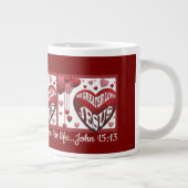 No Greater Liebe© Gigant 20oz Kaffee Tasse (Rechts)